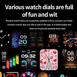 Ultimate Smartwatch - Hands-Free Wireless Calling, Advanced Multi-Sport Tracking, Smart Reminders, and Customizable Wallpaper - Compatible with iOS and Android Devices