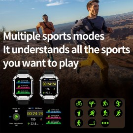 Ultimate Smartwatch - Hands-Free Wireless Calling, Advanced Multi-Sport Tracking, Smart Reminders, and Customizable Wallpaper - Compatible with iOS and Android Devices