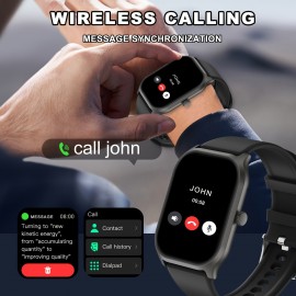 Smart Watch, Wireless Calling/Dial, For IOS/Andriod, Multi -Sport Mode, Calling Reminder And Rejection, Various APP Reminders, Sports Watches, Change Wallpaper, Activity Monitoring