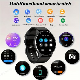 Ultimate Smartwatch Pro - Wireless Calling, Multi-Sport Mode, Heart Rate Monitoring, GPS, SMS & Information Reminders, Compatible with IOS and Android, Stylish Design for Men and Women, Changeable Wallpaper