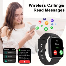 Smart Watch With Wireless Calling & Dial Function, Multi-Sport Modes, Activity Tracker, Custom Wallpaper, Compatible With IOS/Android, 1.54-inch Display - Sports Style