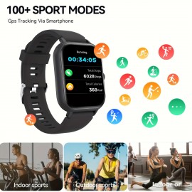 Smart Watch With Wireless Calling & Dial Function, Multi-Sport Modes, Activity Tracker, Custom Wallpaper, Compatible With IOS/Android, 1.54-inch Display - Sports Style