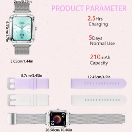 Vogue Womens Fashion Smartwatch - Compatible with Android and iOS Devices, Stylish Wearable Design, Smartwatch Functionality - Perfect Gift Idea for Fashion-Conscious Ladies and Women