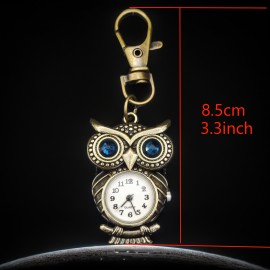 Adorable Vintage Owl Quartz Pocket Watch - Precise Timekeeping for Medical Heroes - Clip-On Brooch & Fob Watch