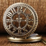 Unique Steampunk Pocket Watch - Quartz Movement, Analog Display, Vintage Design, Chain Strap, Perfect Souvenir Gift for Xmas, Birthday, Anniversary, and Collectors