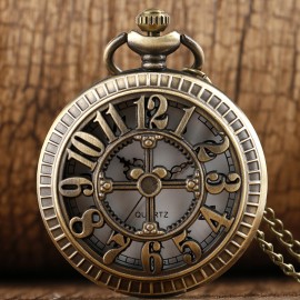 Unique Steampunk Pocket Watch - Quartz Movement, Analog Display, Vintage Design, Chain Strap, Perfect Souvenir Gift for Xmas, Birthday, Anniversary, and Collectors