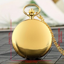 Simple Vintage Pocket Watch Round Hanging Chain Watch Quartz Watch Solid Color Alloy Pendant Bag Accessories