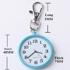 Stylish Stainless Steel Pocket Watch - Clip-On Key Ring, Backpack Belt Fob, Lapel Pin, and Key Buckle - Perfect Accessory for Men and Women, Ideal for Outdoor Activities and Daily Use