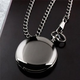 To The Father of the Bride Black Quartz Pocket Watch Durable Arabic Numerals Dial Chain Pendant Present For Christmas New Year Birthday Gift