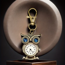 Cute Owl Quartz Pocket Watch Vintage Analog Necklace Pendant Fob Watch Nurse Watch Brooch For Women Men