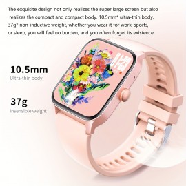 Smart Watch For Women Men, Call Functionality, Step Counter, 100+ Sports Modes, Pedometer & Alarm Compatible With IOS & Android, Ideal Gift For Couples