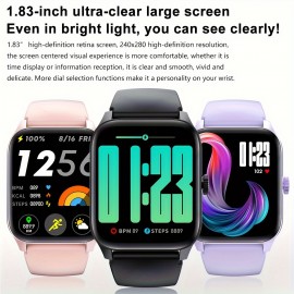 Smart Watch For Women Men, Call Functionality, Step Counter, 100+ Sports Modes, Pedometer & Alarm Compatible With IOS & Android, Ideal Gift For Couples