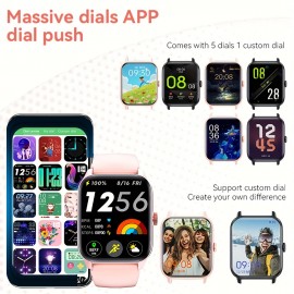 Smart Watch For Women Men, Call Functionality, Step Counter, 100+ Sports Modes, Pedometer & Alarm Compatible With IOS & Android, Ideal Gift For Couples