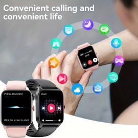 Smart Watch For Women Men, Call Functionality, Step Counter, 100+ Sports Modes, Pedometer & Alarm Compatible With IOS & Android, Ideal Gift For Couples