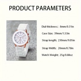 2 Pcs Lovers Quartz Watches Silicone Strap Silicone Dial Perfect Gifts For Women Men Perfect For Business, Casual, And Special Occasions