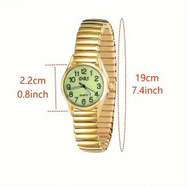 1pc Luminous Couples Quartz Watch Casual Fashion Analog Stretchy Band Wrist Watch, Valentines Gift For Women Men