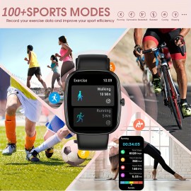 Original Smart Watch For Men Women ( Answer/Make Call ), With Calorie Tracker, Pedometer, 100+Sport Modes, Music Control, Voice Control Colorful Smart Band Bracelet For IOS & Android