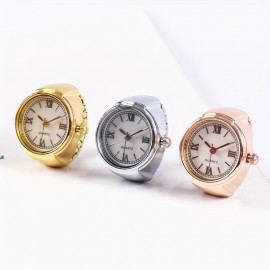 Retro Fashion Quartz Ring Watch Punk Hiphop Finger Watch Valentine's Day Gift For Women Men