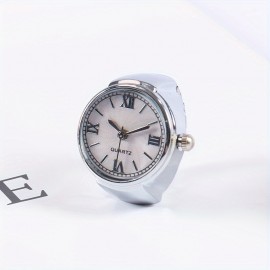 Retro Fashion Quartz Ring Watch Punk Hiphop Finger Watch Valentine's Day Gift For Women Men