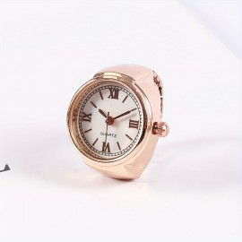 Retro Fashion Quartz Ring Watch Punk Hiphop Finger Watch Valentine's Day Gift For Women Men