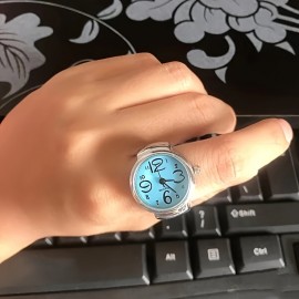 Y2K Punk Fashion Quartz Ring Watch Cool Stretchy Finger Watch For Women Men Valentines Gift For Him Her