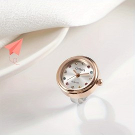 Waterproof Ring Watch Colored Mini Watch Adjustable Finger Ring Decorative Watch For Men And Women