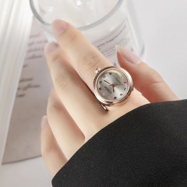 Waterproof Ring Watch Colored Mini Watch Adjustable Finger Ring Decorative Watch For Men And Women