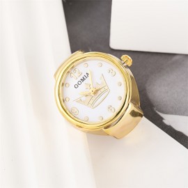 Chic 3pcs Women's Ring Watch Set - Vintage-Inspired Alloy Quartz Watches With Floral & Bowknot Designs, Non-Rechargeable