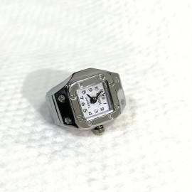 Square Mini Finger Ring Watch Punk Simple Quartz Watch Trendy Couple Finger Ring Watches Accessories