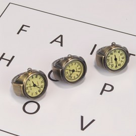 Vintage Mini Finger Ring Watch Roman Numeral Punk Quartz Watch Trendy Couple Finger Ring Watches Accessories