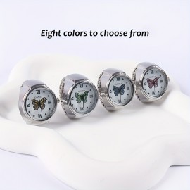 Fashionable Butterfly Ring Watches Alloy Strap Alloy Pointer Elegant Perfect Gifts For Her