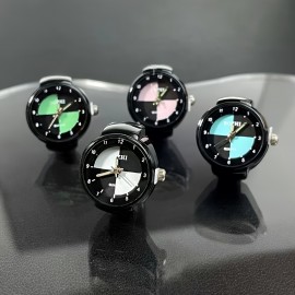 Funky Glow-in-the-Dark Finger Watches, Simple Creative Ring Watches For Men & Women, Unisex Novelty Accessory