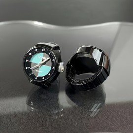 Funky Glow-in-the-Dark Finger Watches, Simple Creative Ring Watches For Men & Women, Unisex Novelty Accessory