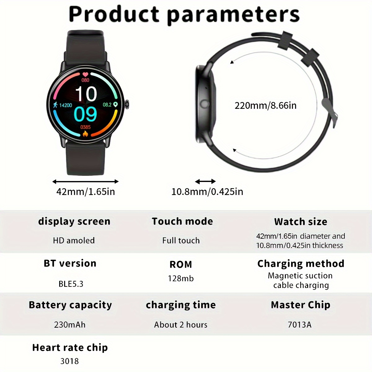 eymu waterproof smart watch with 1 43 hd amoled full color large screen one touch   voice assistant notifications wireless calling music control remote camera 100 sports modes ideal gift for her details 15