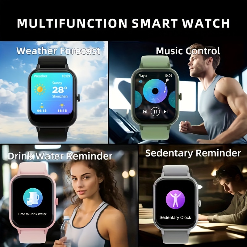 smart watch wireless calling dial multi sport mode calling reminder and rejection sms reminder various app reminders sports watches change wallpaper for ios andriod details 0