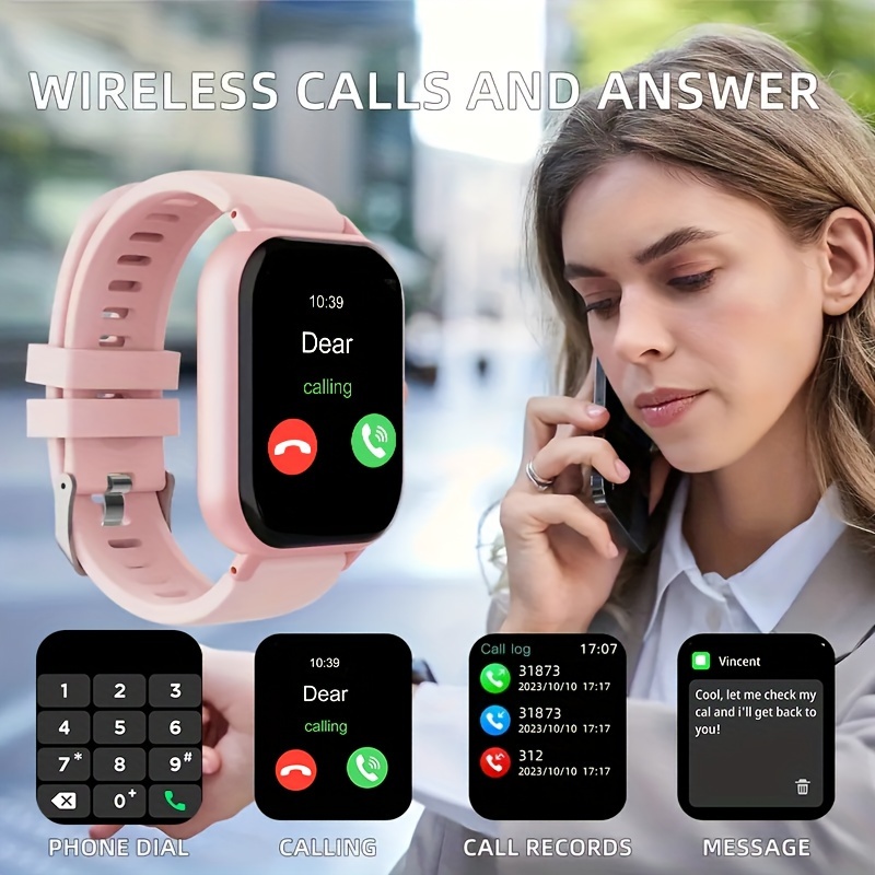 smart watch wireless calling dial multi sport mode calling reminder and rejection sms reminder various app reminders sports watches change wallpaper for ios andriod details 1