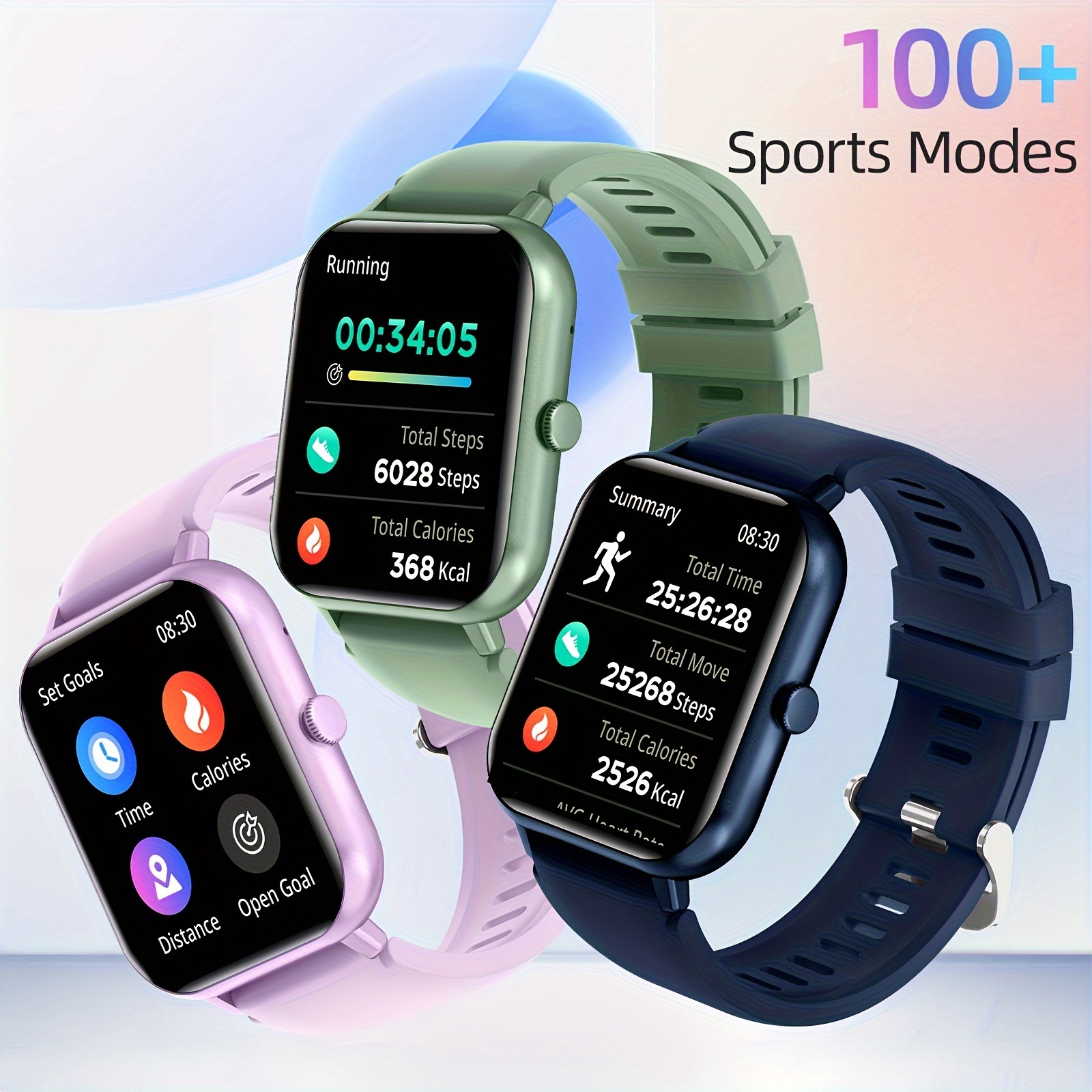 2024 new 1 83 full touch screen smartwatch wireless calling fitness   with 100 modes pedometer calorie counter for men and women details 16