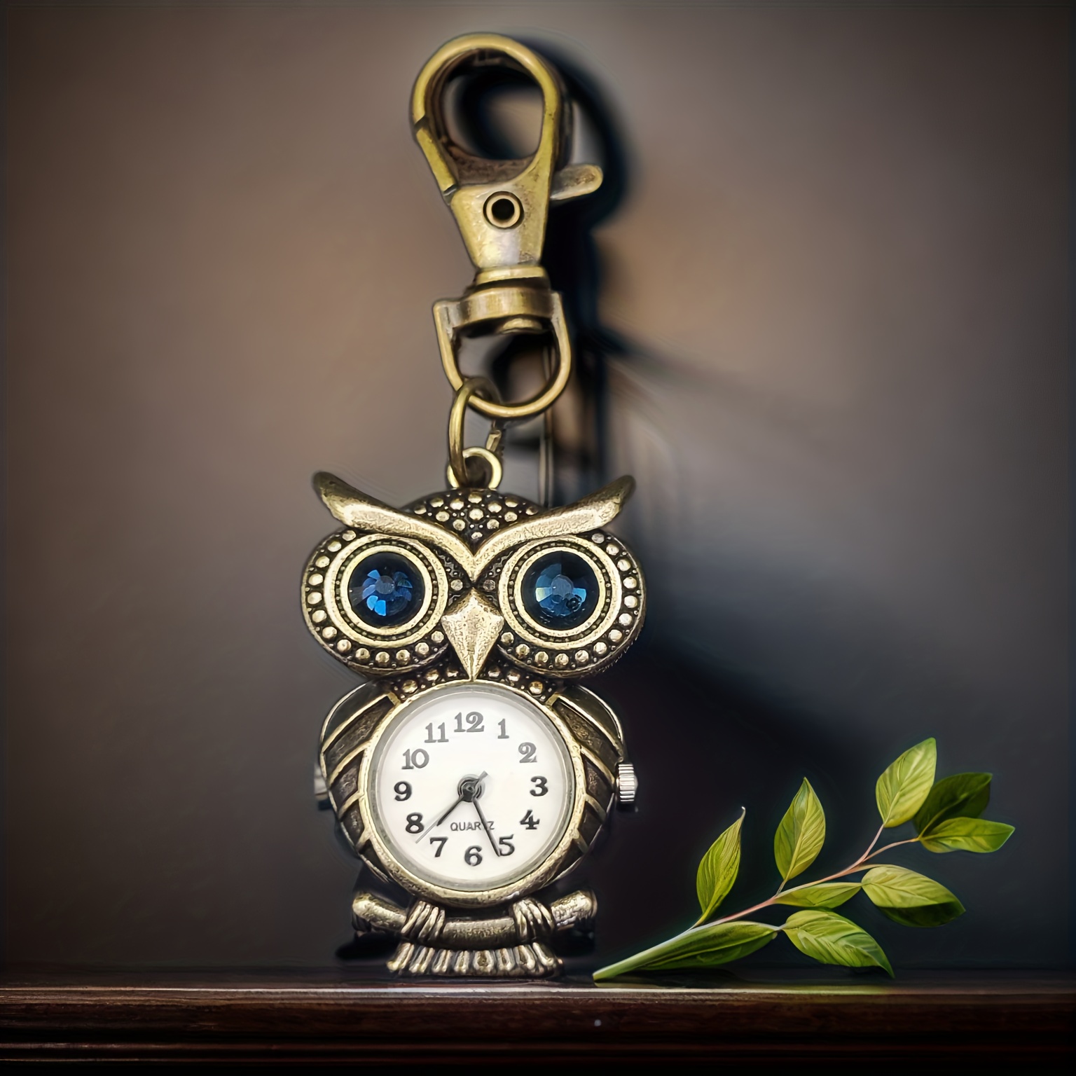 vintage owl quartz pocket watch with clip cute   care nurse watch doctor paramedic medical brooch fob watch details 2