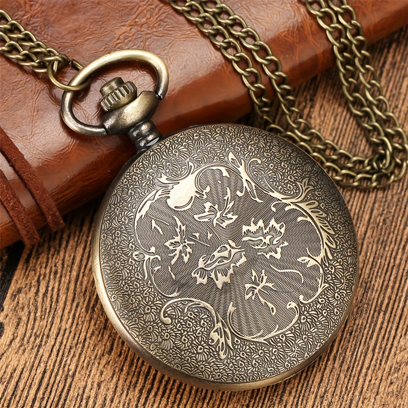 motorcycle quartz pocket watch vintage hollow out fashion necklace chain watch souvenir gift for motorcycle   details 4