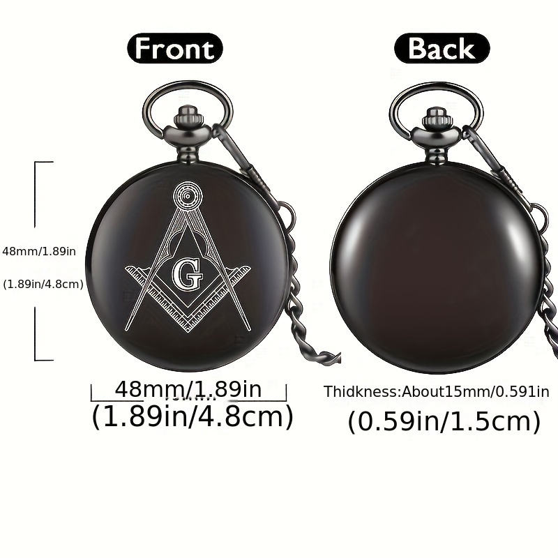 funky alloy pocket watch with quartz movement for women unique personalized gift for women men details 3