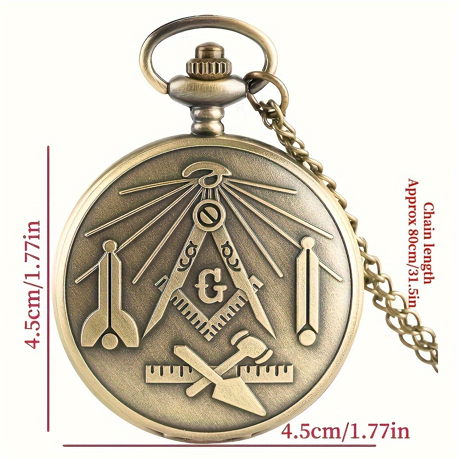 bronze   pocket watch quartz vintage watch with necklace chain gift for women men details 2