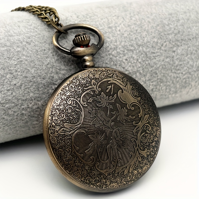 dragon   quartz pocket watch vintage auspicious animal analog necklace chain watch for women men fathers day gift details 5