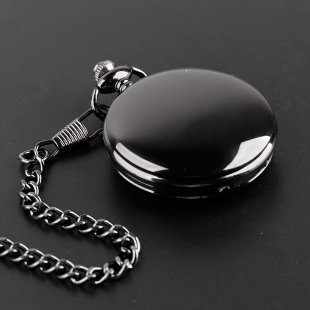 to   the bride black quartz pocket watch durable arabic numerals dial chain pendant present for christmas new year birthday gift details 1