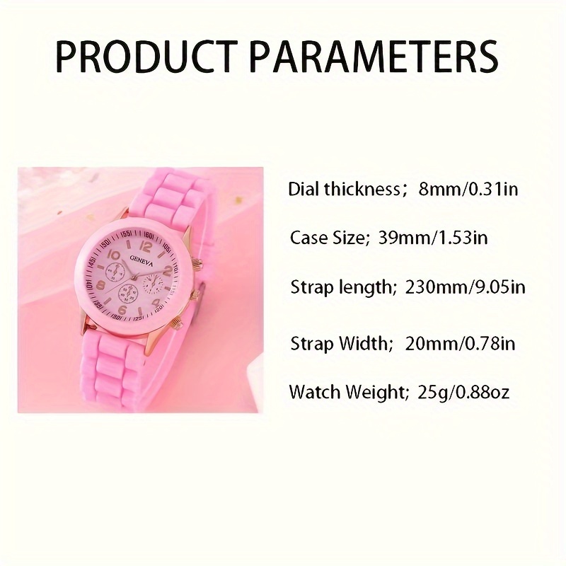 4pcs set fashionable and minimalist pointer style couple quartz watch 2pcs watch 2pcs jewelry suitable for daily use or gift giving suitable for wearing all year round details 3