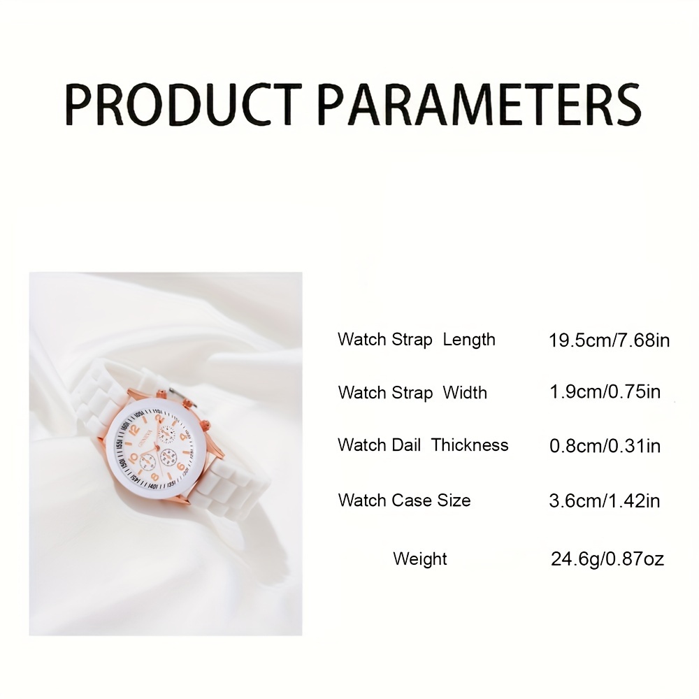 2pcs couples watch casual round pointer quartz watch analog silicone wrist watch valentines gift for him her details 3