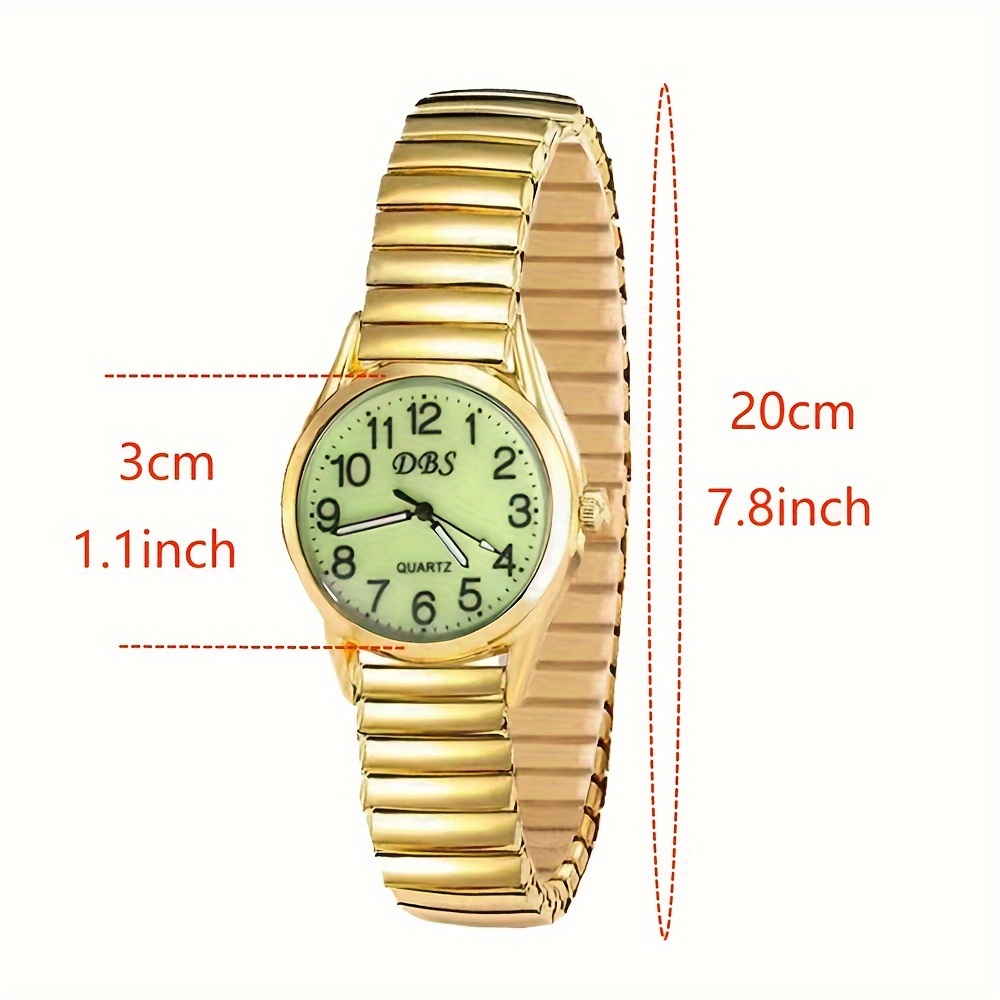 1pc luminous couples quartz watch casual fashion analog stretchy band wrist watch valentines gift for women men details 3