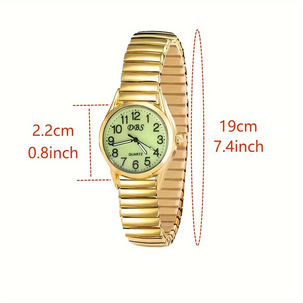 1pc luminous couples quartz watch casual fashion analog stretchy band wrist watch valentines gift for women men details 4