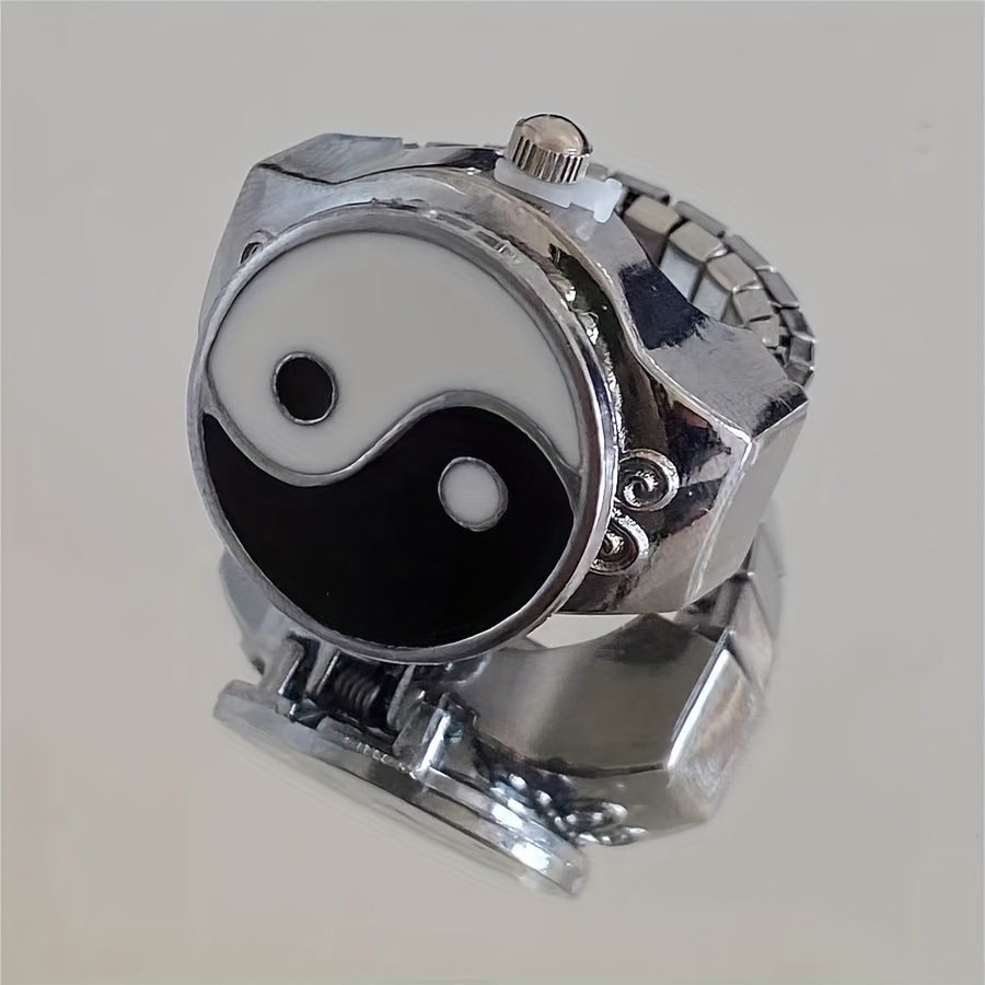 color block round quartz watch   metal watch trendy couple finger ring watches accessories details 2