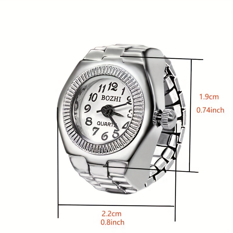 casual vintage finger ring watch bracelet strap round quartz watch stylish couple dress watch details 4