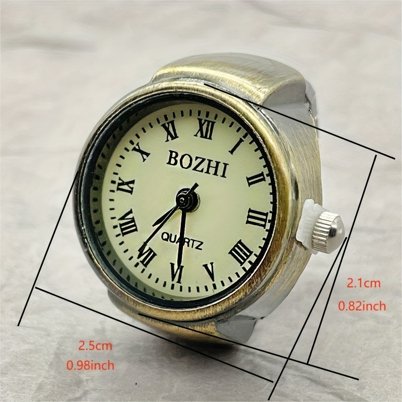 vintage mini finger ring watch roman numeral punk quartz watch trendy couple finger ring watches accessories details 3